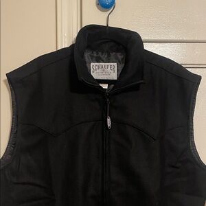 Schaefer Black Wool Arena Vest NWT- XL